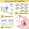 Picture of 24 Pcs Ear Piercing Kit Disposable Ear Piercing Gun Kit with 8 Pcs Gold-Plated CZ Earrings Stud 8 Pcs Self Piercing Gun and 8 Pcs Cleaning Pads