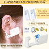 Picture of 24 Pcs Ear Piercing Kit Disposable Ear Piercing Gun Kit with 8 Pcs Gold-Plated CZ Earrings Stud 8 Pcs Self Piercing Gun and 8 Pcs Cleaning Pads