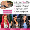 Picture of 30 Inch 13x6 Lace Front Wigs Human Hair 200 Density Straight HD Lace Front Wigs Human Hair Straight Glueless Wigs Human Hair Pre Plucked 13x6 HD Frontal Human Hair Lace Front Wigs for Women