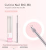 Picture of MelodySusie Cuticle Clean Nail Drill Bit 3/32'', Professional Safety Carbide Under Nail Cleaner Nail Bit for Cuticle Dead Skin Nail Prepare, Two Way Rotate, Manicure Nail Salon Supply(Silver, Medium)