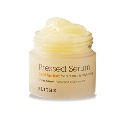 Picture of BLITHE Pressed Serum Glass Skin Korean Skincare 31.27% Apricot Extract & Niacinamide for Natural Glow, Hybride Serum & Moisturizer 0.91 fl oz