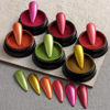Picture of Fcozpjk Chrome Nail Powder Set Red Green Gold Mirror Effect Nail Glitter Powder 6 Colors Metallic Chrome Powder for Nails With 2PCS Silicone Applicator Brushes Christmas Nail Design