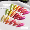 Picture of Fcozpjk Chrome Nail Powder Set Red Green Gold Mirror Effect Nail Glitter Powder 6 Colors Metallic Chrome Powder for Nails With 2PCS Silicone Applicator Brushes Christmas Nail Design