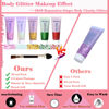 Picture of Body Glitter Face Glitter Gel: Singer Concerts Disco Festival Rave Accessories Face Glitter Makeup 250ml Chunky Sequins Mermaid Face Body Hair Glitter Gel (White&Pink&Gold&Green&Red)