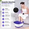 Picture of Collapsible Foot Spa Bath with Heat, Remote Control, Temperature Control, Bubbles, Pumice Stone, Red Light, Timer, 16 Massage Roller Pedicure Foot Spa for Relaxation and Stress Relief, Purple