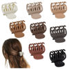 Picture of Viabty 8PCS Claw Clips for Thin Hair Women, 1.6' Small Matte Medium Hair Claw Clips, Strong Hold Double Row Teeth Hair Clips, Cute Jaw Clamps (Warm Color)