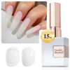 Picture of Double Rhythm Translucent Gel Polish Sheer Neutral Natural Light Milky Same Color Same Bottle 15ML Jelly Nail Polish Nail Art DIY at Home (Milky White-A1367)