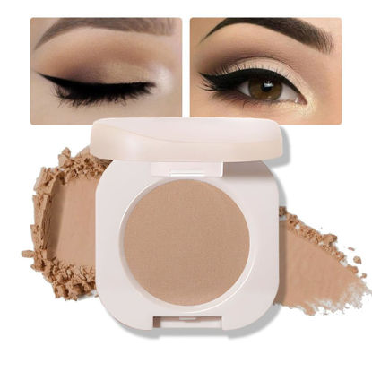 Picture of FeiCuiYun Matte eyeshadow singles, Matte nude eyeshadow, Brown eyeshadow, Neutral Matte Pressed Powder Single Vegan Eyeshadow; Talc, Paraben & Cruelty Free, Nude rice brown(06)