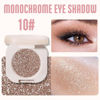 Picture of FeiCuiYun Monochrome Glittler Eyeshadow, light Shimmer eyeshadow, pressed glitter eyeshadow, Glittler Matte Pressed Powder Single Vegan Eyeshadow; Talc, Paraben & Cruelty Free, Brown Glitter (10)
