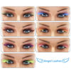 Picture of outopen 7 Pairs False Lashes with Color Angel Colored Lashes Fluffy Wispy Winged Eyelashes Halloween Cosplay Makeup Colorful Eye Lash Like Extensions