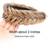 Picture of DIGUAN Wide Messy Braided Headband With Teeth Synthetic Hair Plaited Headband High Elasticity Braids Chunky Fishtail Braided Hair Band Hairpiece for Girls Women Beauty Accessory (Caramel Blonde)