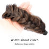 Picture of DIGUAN Wide Messy Braided Headband With Teeth Synthetic Hair Plaited Headband High Elasticity Braids Chunky Fishtail Braided Hair Band Hairpiece for Girls Women Beauty Accessory (Copper Brown)