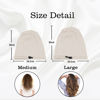 Picture of NICPOO Silk Satin Bonnet Hair Wrap for Sleeping, 2 Pcs Adjustable Silk Bonnets for Women Men Sleep Cap Silk Lined Slouchy Curly Hair Head Scarf Night Cap Grey+Khaki.