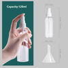 Picture of Zoizocp Spray Bottles, 4oz/120ml Clear Empty Fine Mist Plastic Mini Travel Bottle Set, Small Refillable Liquid Containers with 2pcs Funnels and 24pcs Labels (6 Pack)