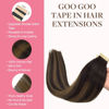 Picture of GOO GOO Tape in Hair Extensions Human Hair, 2/6/2 Balayage Dark Brown to Chestnut Brown, 20inch 100g 40pcs, Thick Ends Straight Seamless Tape in, Invisible Tape in Hair Extensions Human Hair