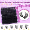 Picture of Winifred Lashes Extension Kit Fluffy Thick Lash Clusters Kit 100D Volume Wispy Lash Clusters Mink Individual Lashes Kit DIY Lash Bond and Seal Lash Remover Lash Tweezers