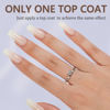 Picture of Misssix Ombre Gel Nail Tips, 150Pcs White Gradient Press on Nails Long Square, No Need to File Tips Pre-lasting, Fake Nails for Nail Art DIY 15 Sizes