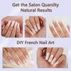 Picture of Misssix Ombre Gel Nail Tips, 150Pcs White Gradient Press on Nails Long Square, No Need to File Tips Pre-lasting, Fake Nails for Nail Art DIY 15 Sizes