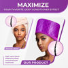 Picture of Hair Steamer for Deep Conditioning w/10-level Heats Up Quickly, Heating Cap for Deep Conditioner - Thermal Steam Cap For Black Hair, Great For Hair Treatment (Purple)