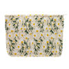 Picture of PAZIMIIK Makeup Bags for Purse Zipper Cosmetic Pouch Large Travel Canvas Make Up Organizer Tool Pouch for Women and Girls,Daisy White
