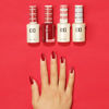 Picture of DND Gel Polish Set - 1 each of Red Gel Polish and Red Nail Polish, 429 Boston University Red, 0.5 Fl Oz