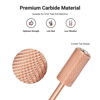 Picture of MelodySusie Crystal Top Nail Drill Bits, 3/32'' Large Barrel Carbide Bits, Suitable for Manicure Pedicure Cuticle Gel Polishing, Beginners Bits, Rose Gold, Series Bit-S, Medium