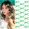 Picture of SAWINDA 20PCS Green Mini Bow Hair Clips Small Hair Bows Cute Bowknot Ribbons for Girls Sweet Bows for Hair Non Slip Hair Barrettes Bowknot Hair Clips Accessories for Women and Girls
