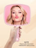 Picture of Gladmart Hand Mirror Salon Barber Hairdressing Handheld Mirror with Handle (Square Pink 7.4 x 10.3 inches)