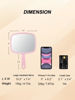 Picture of Gladmart Hand Mirror Salon Barber Hairdressing Handheld Mirror with Handle (Square Pink 7.4 x 10.3 inches)