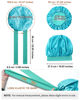 Picture of Satin Bonnet for Women Silk Bonnets for Sleeping Curly Hair Bonnet with Elastic Tie Band Reversible Double Layer Sleep Cap Hair Wrap (Blue+Green)