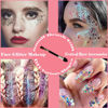Picture of Body Glitter Face Glitter Gel: Singer Concerts Disco Festival Rave Accessories Face Glitter Makeup 100ml Chunky Sequins Mermaid Face Body Hair Glitter Gel (2 Silver)