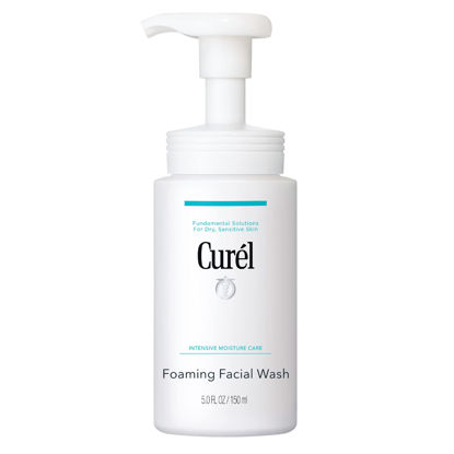 Picture of Curel Japanese Skin Care Foaming Daily Face Wash for Sensitive Skin, Hydrating Facial Cleanser for Dry Skin, pH-Balanced and Fragrance-Free, 5 Oz (Step 2 of 2-Step Skincare)