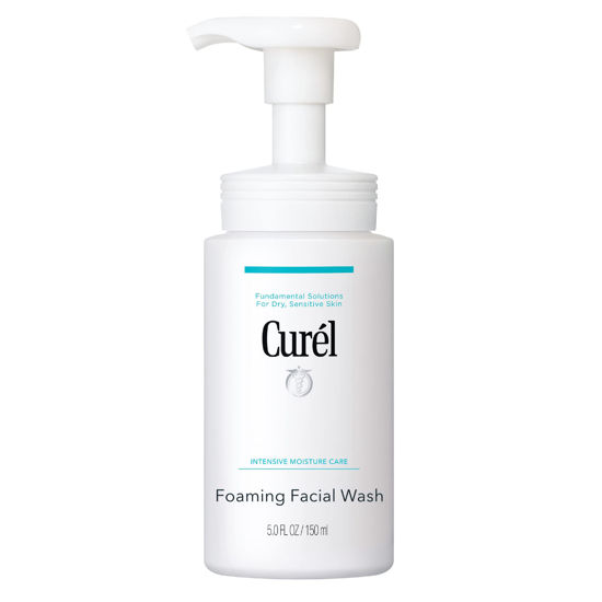 Picture of Curel Japanese Skin Care Foaming Daily Face Wash for Sensitive Skin, Hydrating Facial Cleanser for Dry Skin, pH-Balanced and Fragrance-Free, 5 Oz (Step 2 of 2-Step Skincare)