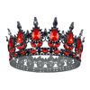 Picture of Queen Crown Rhinestone Wedding Crowns and Tiaras for Women Costume Party Hair Accessories Princess Birthday Crown Crystal Bridal Crown (Black Red)