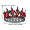 Picture of Queen Crown Rhinestone Wedding Crowns and Tiaras for Women Costume Party Hair Accessories Princess Birthday Crown Crystal Bridal Crown (Black Red)
