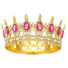 Picture of Queen Crown Rhinestone Wedding Crowns and Tiaras for Women Costume Party Hair Accessories Princess Birthday Crown Crystal Bridal Crown (Golden Rose)