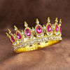 Picture of Queen Crown Rhinestone Wedding Crowns and Tiaras for Women Costume Party Hair Accessories Princess Birthday Crown Crystal Bridal Crown (Golden Rose)