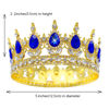 Picture of Queen Crown Rhinestone Wedding Crowns and Tiaras for Women Costume Party Hair Accessories Princess Birthday Crown Crystal Bridal Crown (Blue Crown)