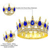 Picture of Queen Crown Rhinestone Wedding Crowns and Tiaras for Women Costume Party Hair Accessories Princess Birthday Crown Crystal Bridal Crown (Blue Crown)