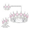 Picture of Queen Crown Rhinestone Wedding Crowns and Tiaras for Women Costume Party Hair Accessories Princess Birthday Crown Crystal Bridal Crown (Silver Pink)