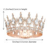 Picture of Queen Crown Rhinestone Wedding Crowns and Tiaras for Women Costume Party Hair Accessories Princess Birthday Crown Crystal Bridal Crown (Rose Gold White)