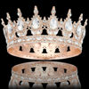 Picture of Queen Crown Rhinestone Wedding Crowns and Tiaras for Women Costume Party Hair Accessories Princess Birthday Crown Crystal Bridal Crown (Rose Gold White)