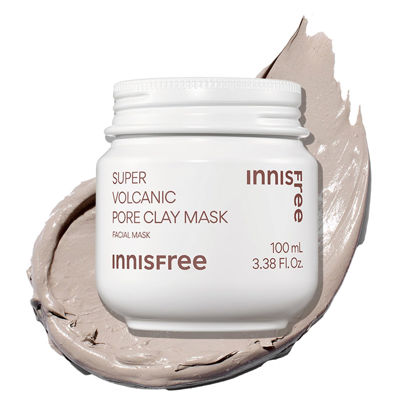 Picture of innisfree Super Volcanic Pore Clay Mask, Korean Pore Clearing Clay Mask with Volcanic Clusters and AHA
