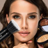 Picture of Foundation Makeup Brush Flat Top Kabuki Face Blush Liquid Powder Foundation Brush Retractable Travel Brush for Blending Liquid, Cream or Flawless Powder Cosmetics