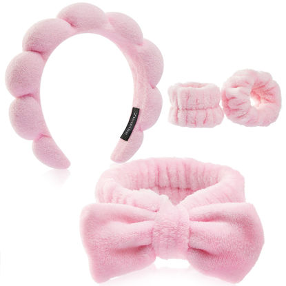 Picture of Ztomine Headbands for Women - Spa Headband and Wristband Set - Headband for Washing Face,Facial Mask,Makeup and Skin Care,Gifts for Women and Teen Girl Gifts Trendy Stuff