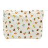Picture of PAZIMIIK Floral Makeup Bag Large Cotton Zipper Pouch for Purse Travel Canvas Make Up Organizer for Women Cosmetic,Flower Bear White