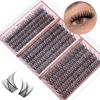 Picture of Medium Lash Clusters Short Wispy C Curl Eyelash Clusters 12-16MM Individual Eyelashes Natural Cluster Eyelash Extensions Natural Looking Cluster Lashes by Geeneiya (C Curl,12-14-16)