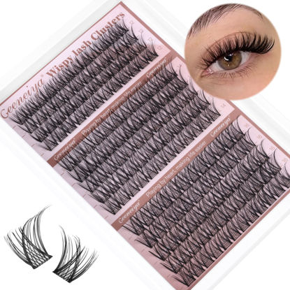 Picture of Medium Lash Clusters Short Wispy C Curl Eyelash Clusters 12-16MM Individual Eyelashes Natural Cluster Eyelash Extensions Natural Looking Cluster Lashes by Geeneiya (C Curl,12-14-16)