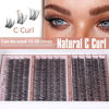 Picture of Medium Lash Clusters Short Wispy C Curl Eyelash Clusters 12-16MM Individual Eyelashes Natural Cluster Eyelash Extensions Natural Looking Cluster Lashes by Geeneiya (C Curl,12-14-16)
