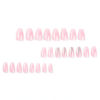 Picture of WAFOLOZE Press on Nails Medium Coffin Fake Nails Pink Ombre False Nails with Glitte Powder Press ons Designs Acrylic Nails Press on Artificial Nails Stick on Nails for Women 24Pcs